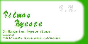 vilmos nyeste business card